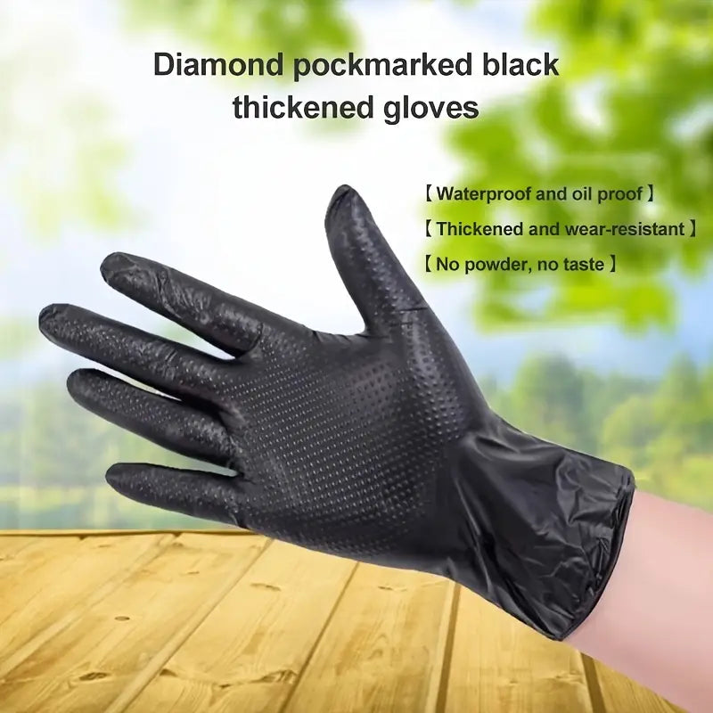 Gants en nitrile Diamond Grip – Très épais et imperméables