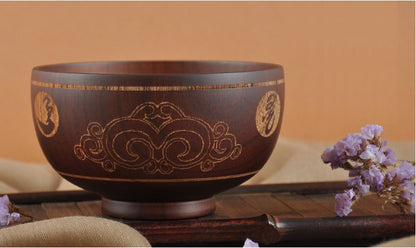 Mongolian Wooden Craft Bowl for Tableware