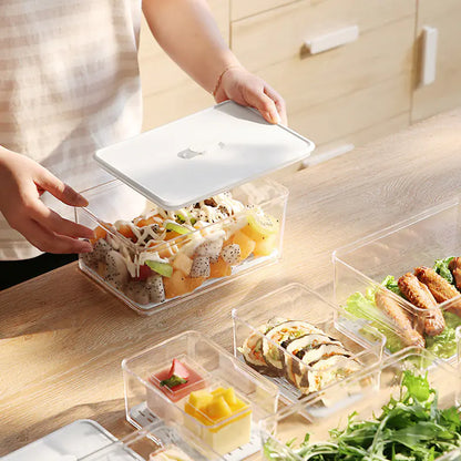 Boîte de rangement alimentaire en plastique pour fruits et raviolis