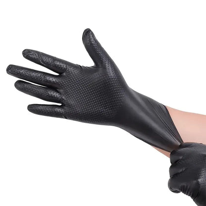 Diamond Grip Nitrile Gloves – Extra Thick & Waterproof