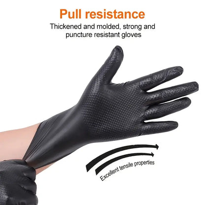 Diamond Grip Nitrile Gloves – Extra Thick & Waterproof