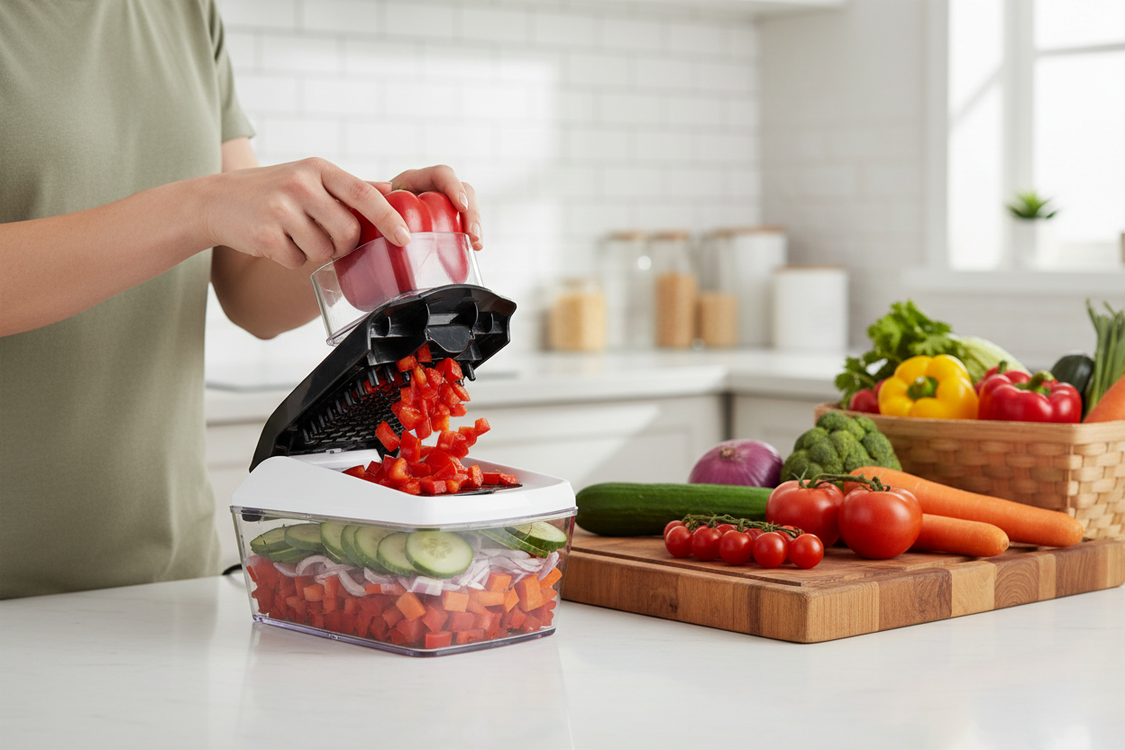 Multi-Function Vegetable Chopper in Action