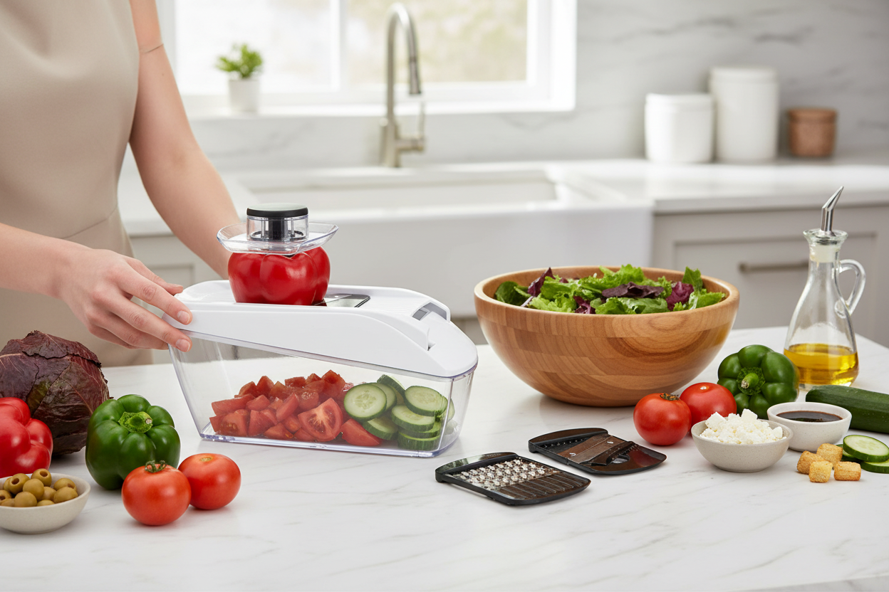 Multi-Function Vegetable Chopper - Salad Prep Scene